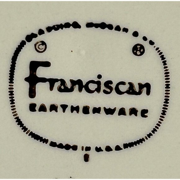 Vintage Franciscan T.V. Screen Dinnerware 2 Luncheon Plates c1961-1962 VGUC - Picture 9 of 12